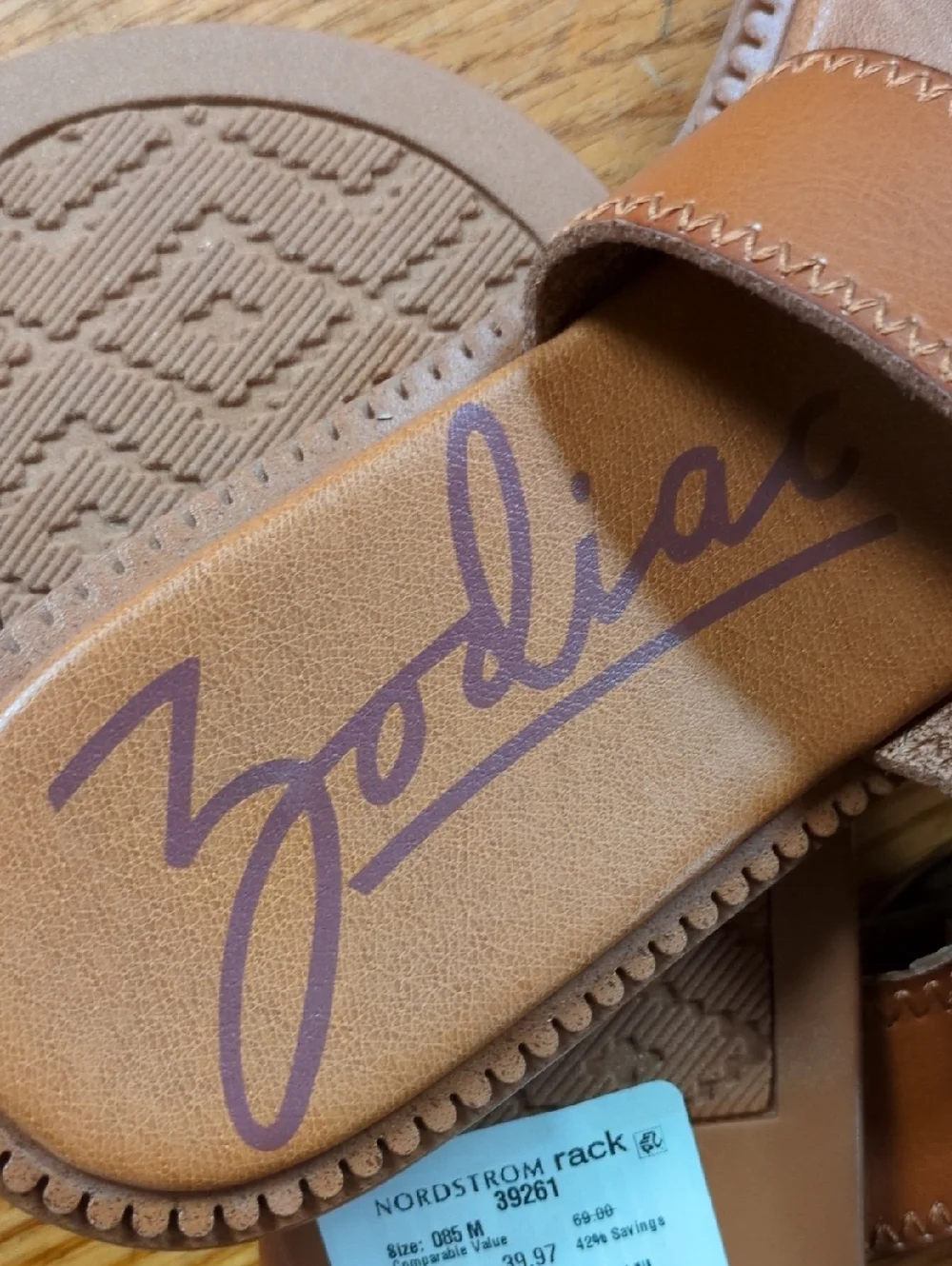 Zodiac Frida Brown Slide Sandal Size 8.5